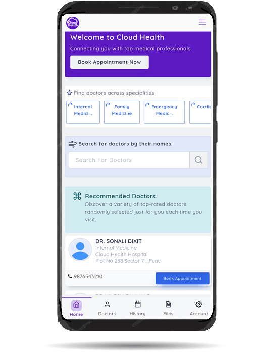 Cloud Health App mobile screenshot